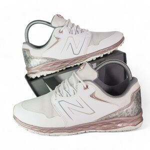 New Balance Fresh Foam Links v2 Golf Shoes White Rose Gold NBGW4006WRG Women's 7